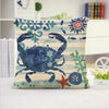18''x18'' coastal print throw pillow | 15 designs nautical & beach themed | rustic seaside accent | insert included