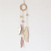 Golden Lace Dream Catcher with Bells Feathers Nursery Wall Hanging Decor