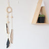 Golden Lace Dream Catcher with Bells Feathers Nursery Wall Hanging Decor