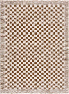 Leryn Brown Checkered Plush Rug