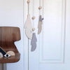 Golden Lace Dream Catcher with Bells Feathers Nursery Wall Hanging Decor