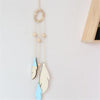 Golden Lace Dream Catcher with Bells Feathers Nursery Wall Hanging Decor