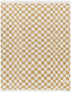 Kieu Mustard & Ivory Checkered Area Rug