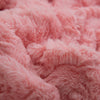 Luxury Blossom Pink Rose Faux Fur Throw Blanket with Sherpa Backside