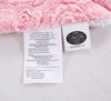 Luxury Blossom Pink Rose Faux Fur Throw Blanket with Sherpa Backside