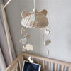 Wooden Wind Chime Clouds Stars Nursery Wall Hanging Kids Room Decoration