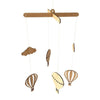 Wooden Hot Air Balloon Wind Chime Nursery Hanging Kids Room Decoration
