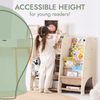 Wooden Montessori Shelves for Toddler 2in1: Bookshelf & Toy Shelving